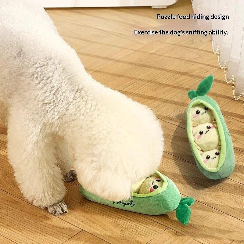 1Pc Small Dog Pea Pod Plush To - đánh giá và giá Interactive Squeaky Plush Dog Toy
