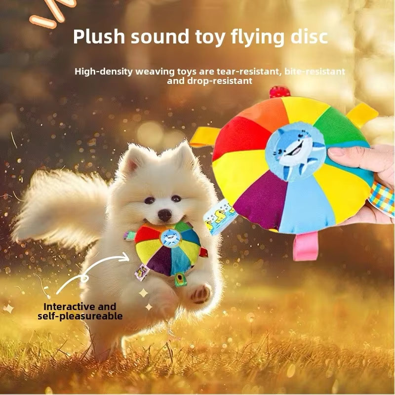 6PCS Rainbow Plush Flying Sauc - đánh giá và giá Flying Disc Dog Training Toy