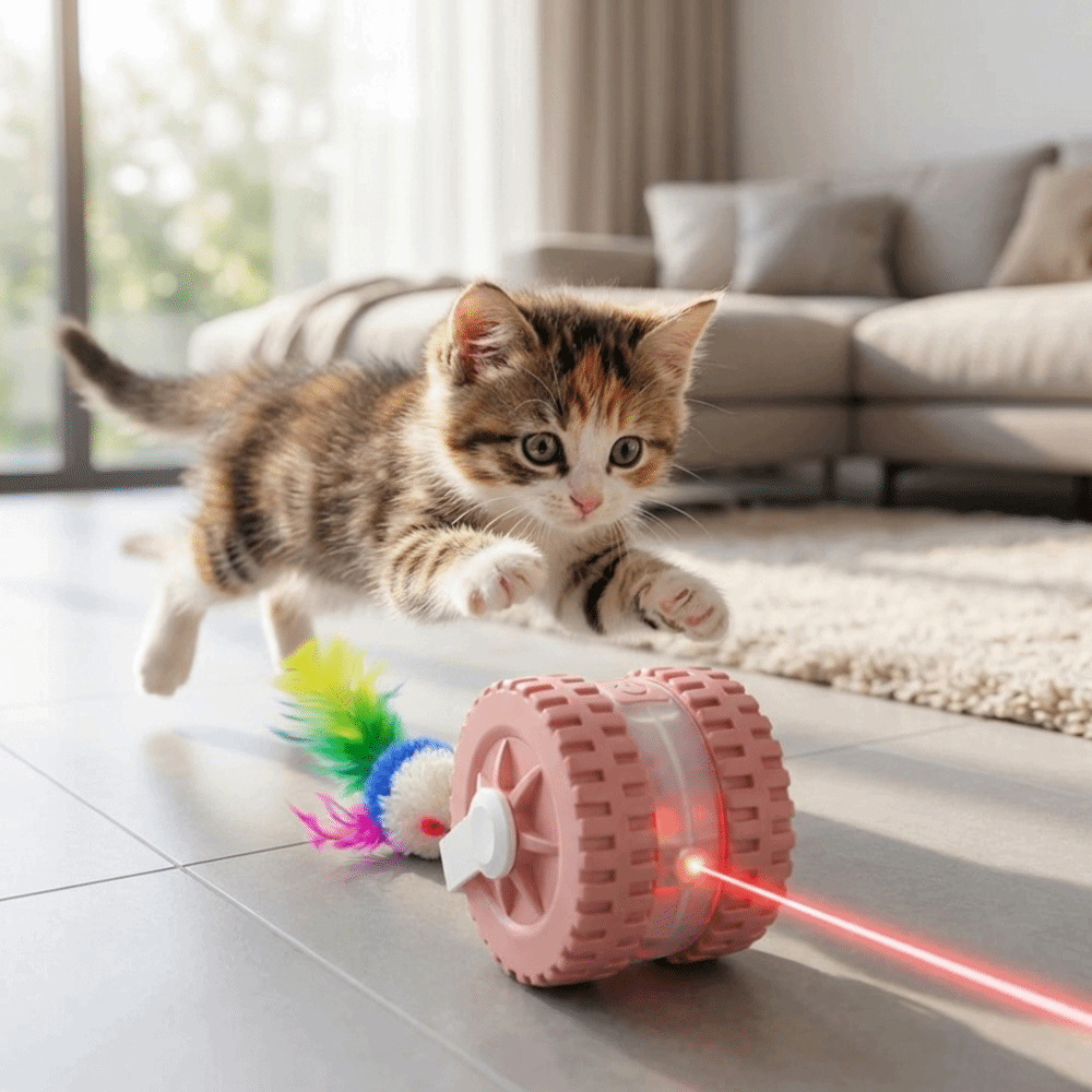 With Mouse Tail Infrared Laser - đánh giá và giá Automatic Moving Dog Ball